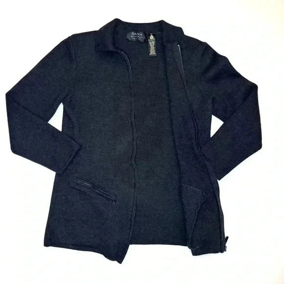 Dana Buchman Women’s 100 % Pure New Merino Wool Zip Up Sweater Size- Small - Picture 7 of 8